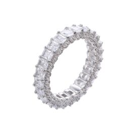Full Eternity Band White Gold Bling Ring